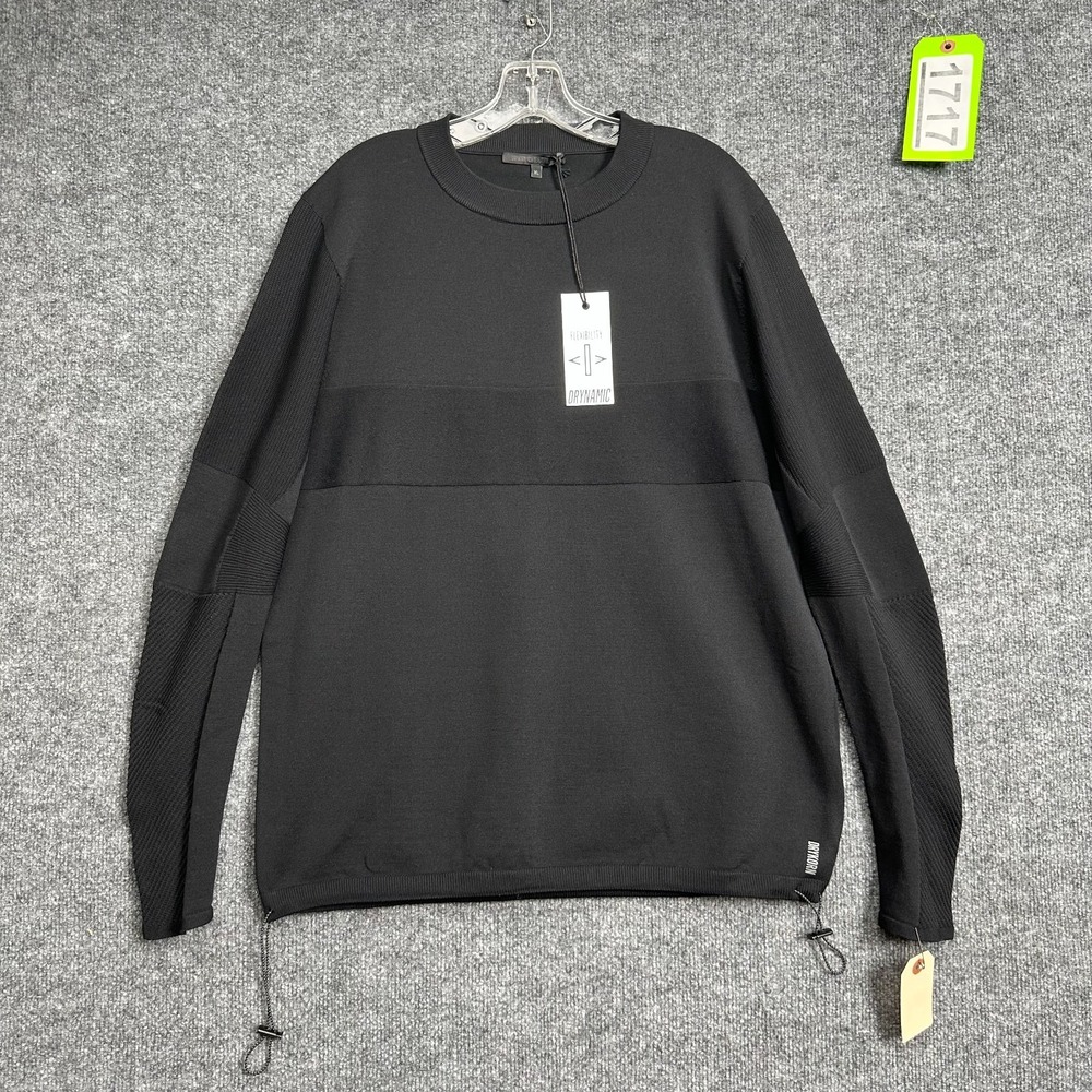 DRYKORN Sweater Mens XL Black Knit Long Sleeve Crew Neck Modern Fit Pullover